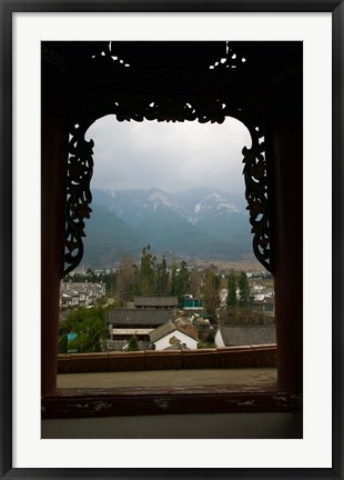 Framed Old town viewed from North Gate, Dali, Yunnan Province, China Print