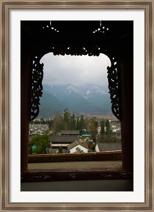 Framed Old town viewed from North Gate, Dali, Yunnan Province, China Print