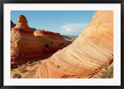 Framed Close up of rock formations, The Wave, Coyote Buttes, Utah, USA Print