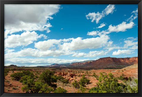 Framed Clouds over an arid landscape, Capitol Reef National Park, Utah Print