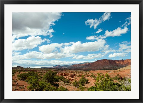 Framed Clouds over an arid landscape, Capitol Reef National Park, Utah Print