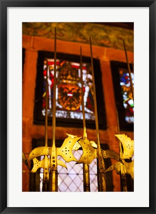 Framed Interior of Chateau du Haut-Koenigsbourg, Orschwiller, Alsatian Wine Route, Bas-Rhin, Alsace, France Print