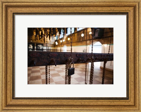 Framed Miner&#39;s Clothing Hanging Room, Salle des Pendus, Puits Couriot Mine Museum, Saint-Etienne, Loire, Rhone-Alpes, France Print