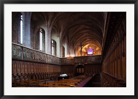 Framed Abbatiale Saint-Robert, Auvergne, France Print