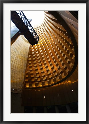 Framed Great Cone of the Caldera structure, Vulcania the European Volcanic Park, Saint-Ours-les-Roches, Auvergne, Puy-de-Dome, France Print