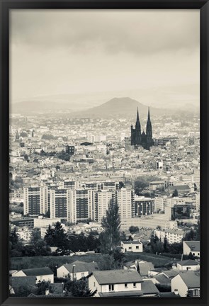 Framed Notre-Dame-de-l&#39;Assomption, Clermont-Ferrand, Auvergne, Puy-de-Dome, France Print