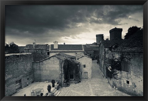 Framed Elevated town view from the ramparts, Millau, Aveyron, Midi-Pyrenees, France Print