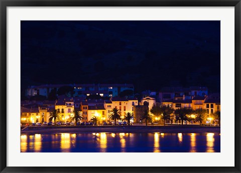 Framed Buildings at the waterfront, Collioure, Vermillion Coast, Pyrennes-Orientales, Languedoc-Roussillon, France Print