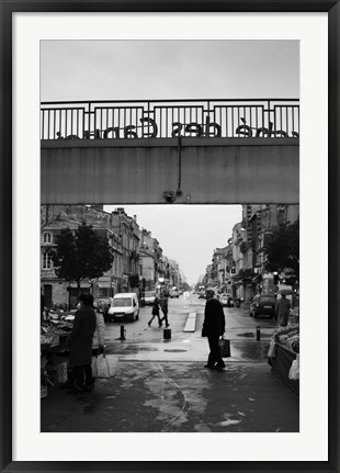 Framed People in a market, Marche des Capucins, Bordeaux, Gironde, Aquitaine, France Print