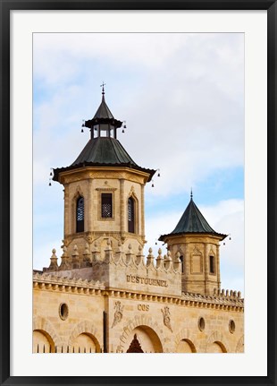 Framed Chateau Cos d&#39;Estournel winery at St-Estephe, Haut Medoc, Gironde, Aquitaine, France Print