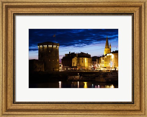 Framed Tour de la Chaine tower, Old Port, La Rochelle, Charente-Maritime, Poitou-Charentes, France Print