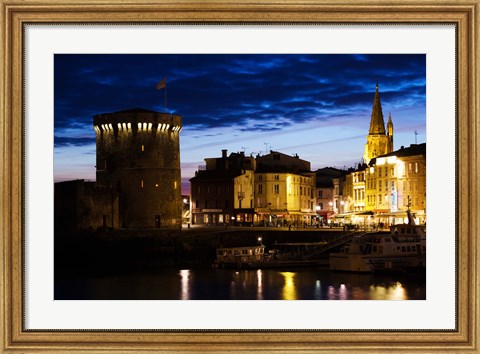 Framed Tour de la Chaine tower, Old Port, La Rochelle, Charente-Maritime, Poitou-Charentes, France Print