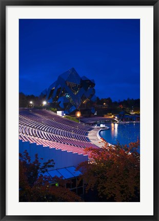 Framed Imax theater, Futuroscope Science Park, Poitiers, Vienne, Poitou-Charentes, France Print