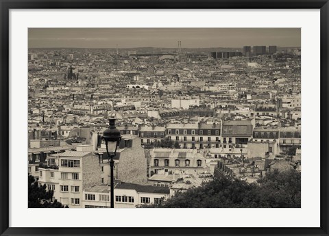 Framed Montmartre, Paris, Ile-de-France, France Print