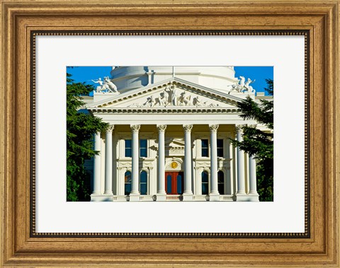 Framed Facade of the California State Capitol, Sacramento, California Print