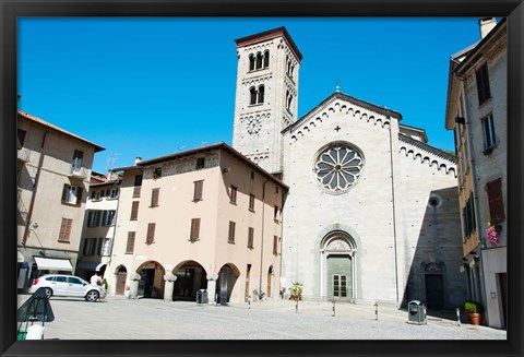 Framed Low angle view of a church, Church of San Fedele, Piazza San Fedele, Como, Lombardy, Italy Print