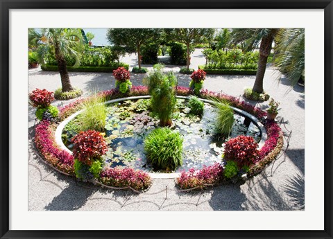 Framed Lily pads in a pond, Isola Madre, Stresa, Lake Maggiore, Italy Print