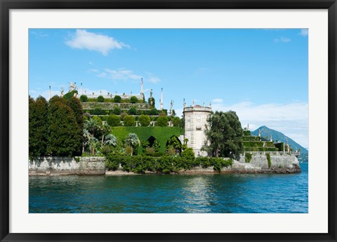 Framed Formal Garden on the South end of Isola Bella, Stresa, Borromean Islands, Lake Maggiore, Piedmont, Italy Print