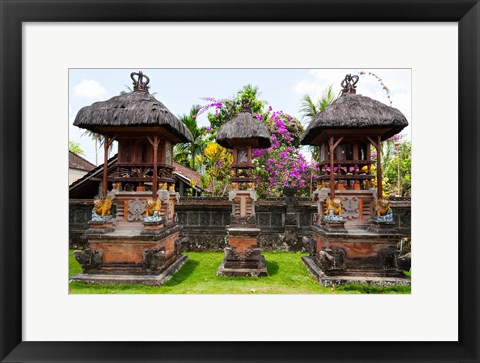 Framed Offering altars, Rejasa, Penebel, Bali, Indonesia Print