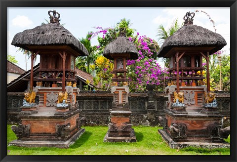 Framed Offering altars, Rejasa, Penebel, Bali, Indonesia Print