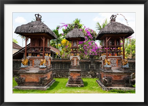 Framed Offering altars, Rejasa, Penebel, Bali, Indonesia Print