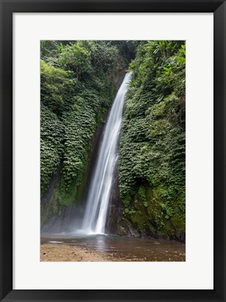 Framed Waterfall near Munduk, Gobleg, Banjar, Bali, Indonesia Print