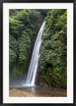 Framed Waterfall near Munduk, Gobleg, Banjar, Bali, Indonesia Print