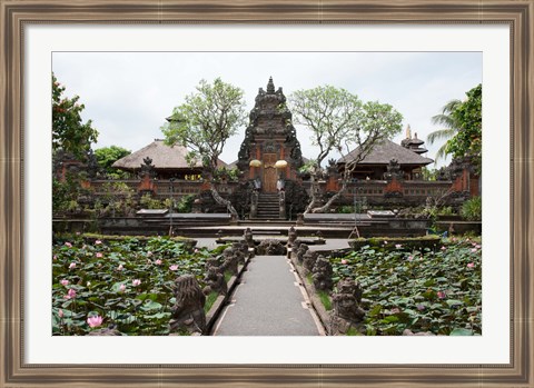 Framed Facade of the Pura Taman Saraswati Temple, Ubud, Bali, Indonesia Print