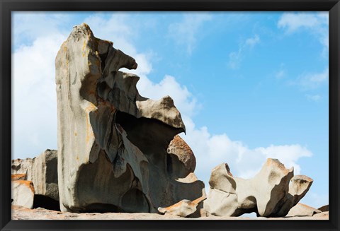 Framed Detail of Remarkable Rocks, Flinders Chase National Park, Kangaroo Island, South Australia, Australia Print