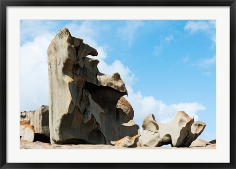 Framed Detail of Remarkable Rocks, Flinders Chase National Park, Kangaroo Island, South Australia, Australia Print