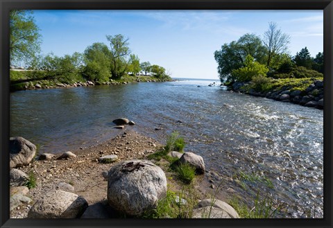 Framed Beaver River flowing into Georgian Bay, Thornbury, Ontario, Canada Print