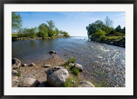 Framed Beaver River flowing into Georgian Bay, Thornbury, Ontario, Canada Print