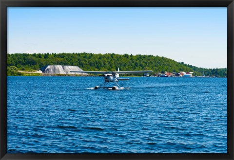 Framed Seaplane in the sea, Deep Bay, Parry Sound, Ontario, Canada Print