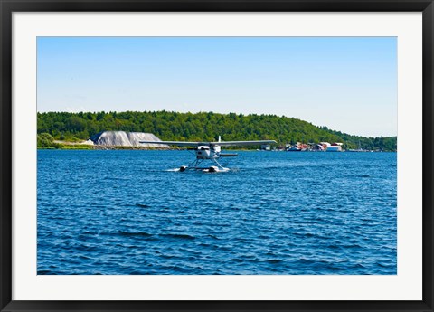 Framed Seaplane in the sea, Deep Bay, Parry Sound, Ontario, Canada Print