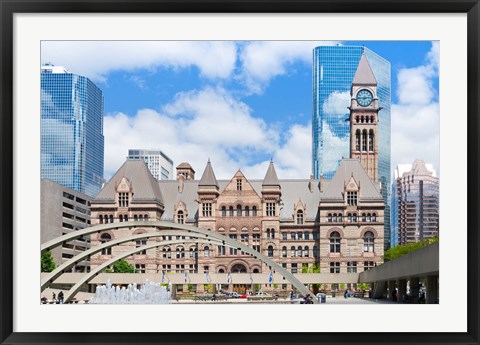 Framed Facade of a government building, Toronto Old City Hall, Toronto, Ontario, Canada Print