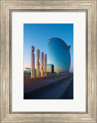 Framed W Barcelona, Barcelona, Catalonia, Spain Print