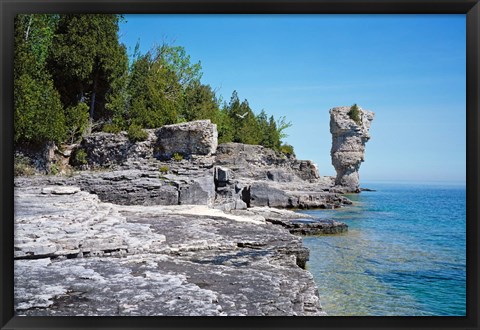 Framed Bruce Peninsula, Georgian Bay, Ontario, Canada Print