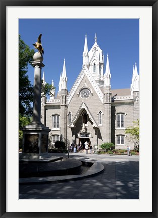 Framed Facade of the Salt Lake Assembly Hall, Temple Square, Salt Lake City, Utah, USA Print