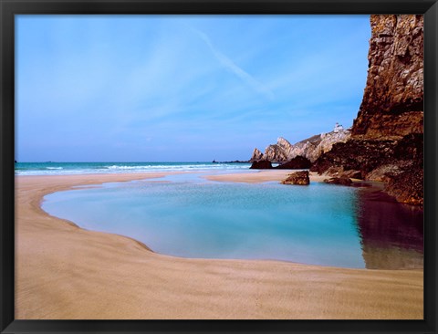 Framed Pointe Du Toulinguet, Crozon, Finistere, Brittany, France Print