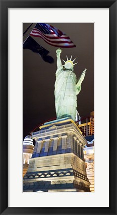 Framed Low angle view of a statue, Statue of Liberty, New York New York Hotel, Las Vegas, Nevada, USA Print