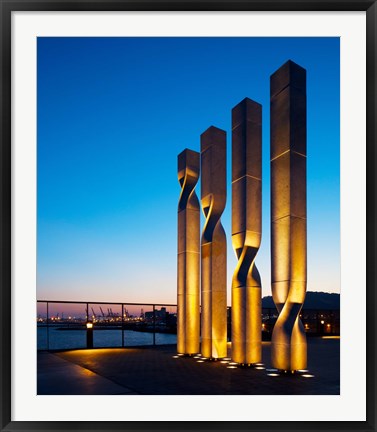 Framed Ricardo Bofill Sculptures at a Hotel, Barcelona, Catalonia, Spain Print