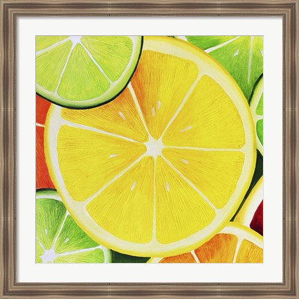 Framed Sliced Lemon Print