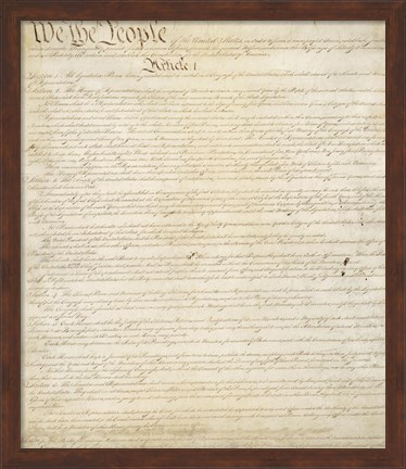 Framed Constitution of the United States I Print