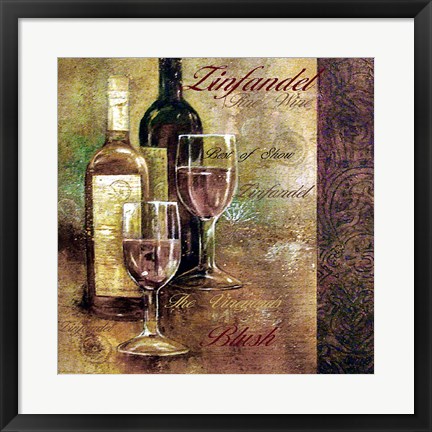 Framed Zinfandel Lettered Print