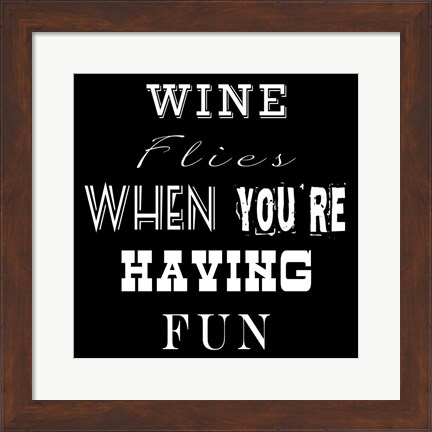 Framed Wine Flies Print