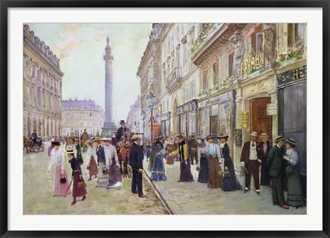 Framed Workers leaving the Maison Paquin Print