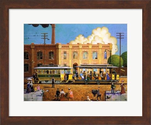 Framed Kansas City Cable Railway Print