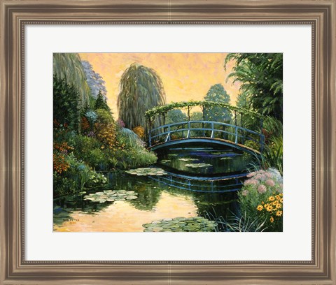 Framed Monet Garden III Print