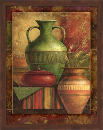 Framed Earthen Vessels II Print