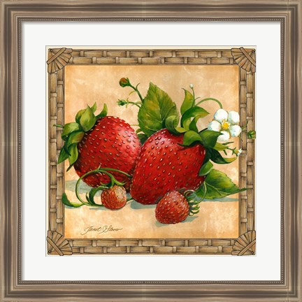 Framed Strawberries Print